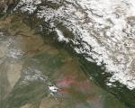 Fires in northwestern India in 2005 seen from Space.