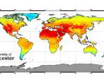 Global monthly land surface temperature from Envisat’s AATSR for July 2006.