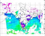 INSAT 3D image of precipitation in India