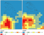 Accumulated rainfall in mm for the period 31 May - 4 June 2014