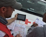 Red Cross members Use OpenStreetMap After Typhoon Haiyan in the Philliphines