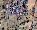Satellite image of an isolated settlement in Kano, Nigeria (Image: DigitalGlobe)