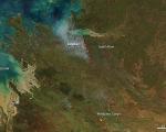 MODIS acquired this image of dozens of managed fires