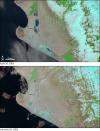 MODIS real color image of the floodings in Peru, caught by Aqua satellite