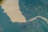 International Space Station shows a reservoir on the Gongola River in Nigeria