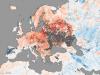 MODIS image caught by NASA's Terra satellite shows high temperatures in Europe