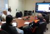 EOC members in a video conference with CONAE
