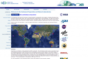 The SuperSites host data on natural hazards in geologically active regions.