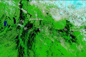 Floods in Bolivia seen from Space