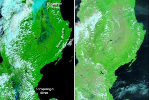 Satellite image shows floods in the Philippines