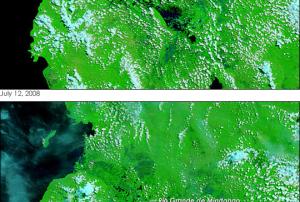 satellite image of floods in the Philippines