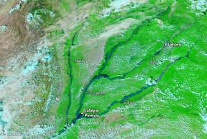 Extensive flooding in Punjab on September 9, 2025, (c) NASA