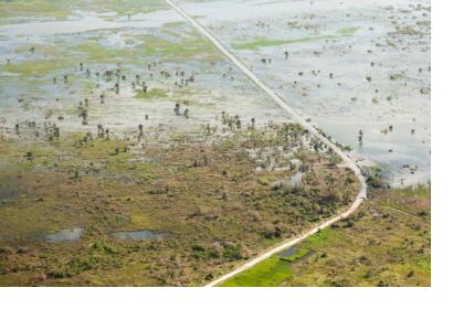 Areas flooded and damaged following cyclone Idai, northwest of Beira. Image: European Union/Christian Jepsen.