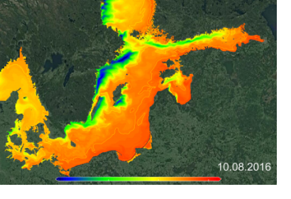 Monitoring upwellings in the Baltic Sea. Image: Copernicus Marine Service.