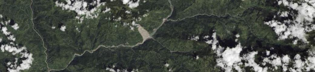 In the early hours of August 2, 2014, nearly 2 kilometers of hillside collapsed in rugged northern Nepal. Image: NASA.