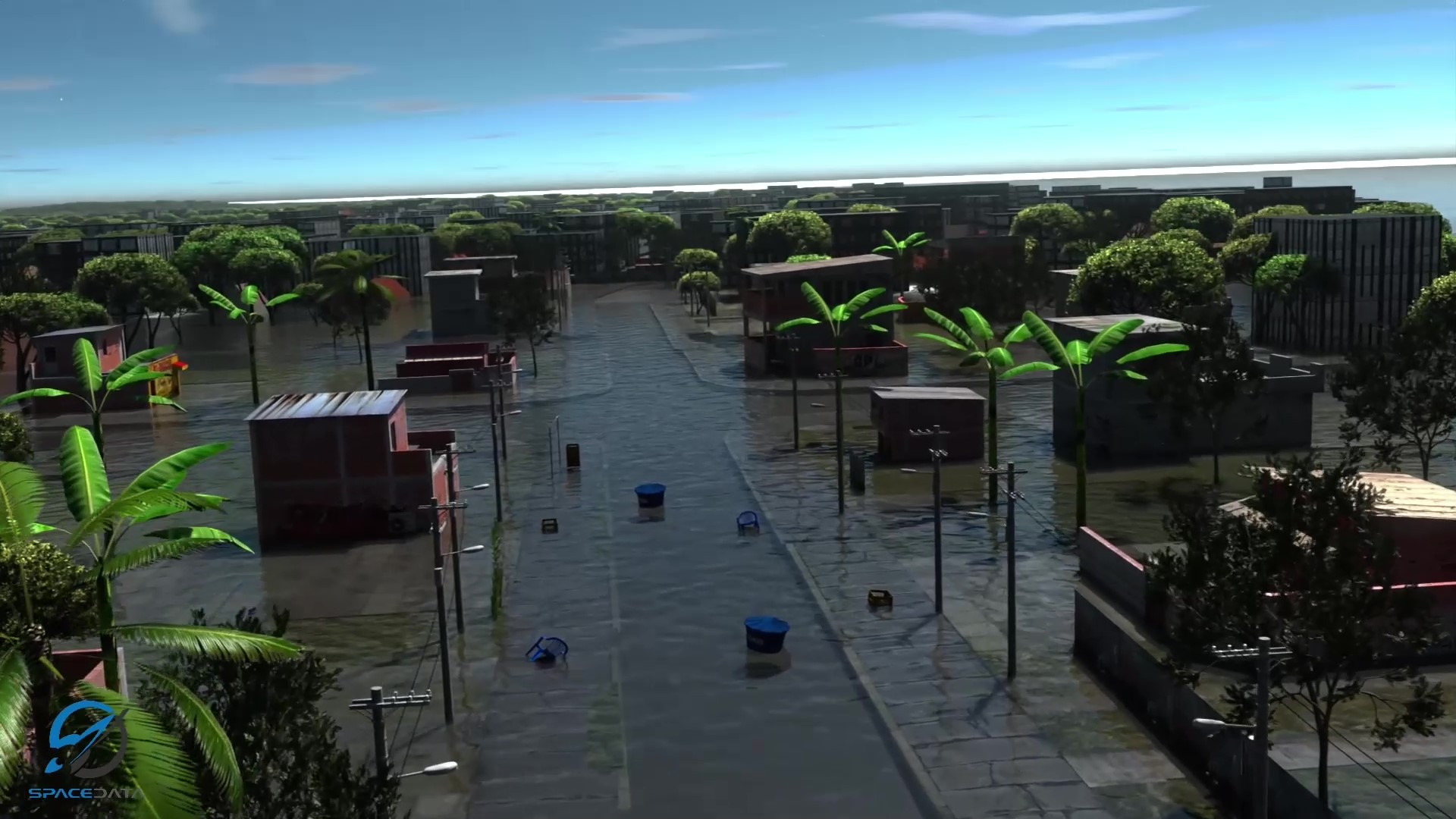Simulation of sea level rise
